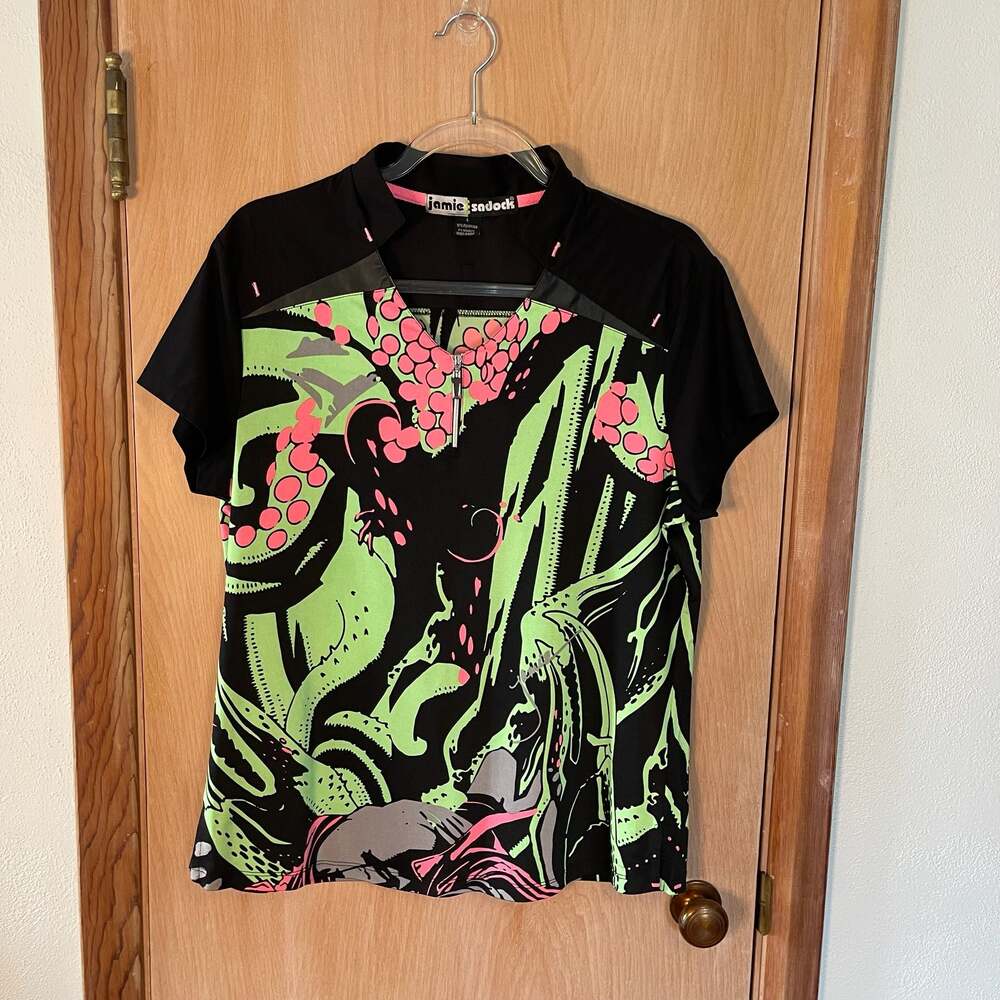 ELDRITCH HORROR GOLF SHIRT Jamie Sadock HP Lovecraft Cthulhu UV react top M L 3B